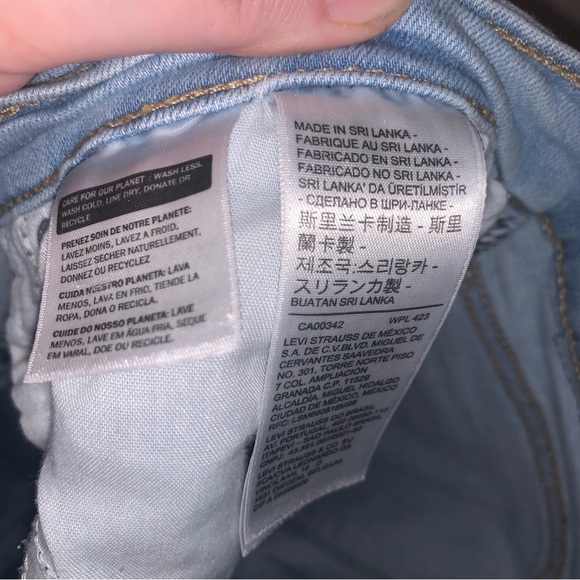 Levi's High Rise Straight Crop Jeans Blue 30 - Picture 4 of 11